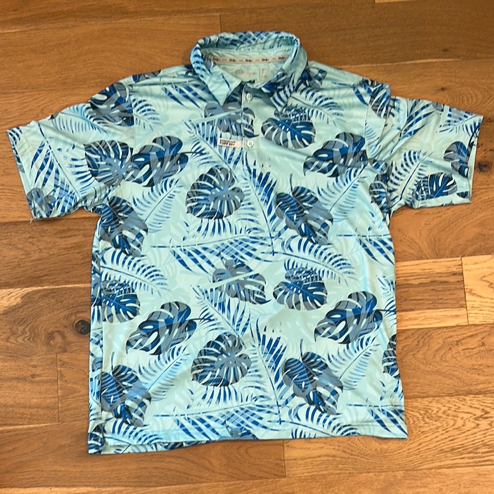 Tropical Print Men's Golf Polo